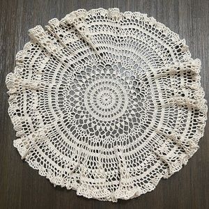 Handmade crochet tablecloth